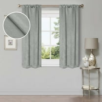 Superior Waverly Blackout Curtains, Rod Pocket, Set of 2, 26" x 63", Chrome