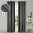 thumbnail image 1 of Superior Waverly Blackout Grommet Curtains Panel Set, Gray, 42" x 63", 1 of 7