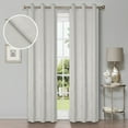 thumbnail image 1 of Superior Wave Blackout Grommet Curtains Panel Set, Ivory, 42" x 84", 1 of 6