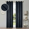 thumbnail image 1 of Superior Wave Blackout Grommet Curtains Panel Set, Navy Blue, 52" x 120", 1 of 7