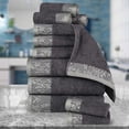thumbnail image 1 of Superior Wisteria Floral Cotton 12 Piece Assorted Towel Set, Grey, 1 of 8
