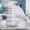 thumbnail image 1 of Superior Wisteria Floral Cotton 12 Piece Assorted Towel Set, White, 1 of 8
