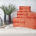 thumbnail image 1 of Superior Wisteria Floral Cotton 8 Piece Assorted Towel Set, Mandarin Orange, 1 of 8