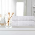 thumbnail image 1 of Superior Wisteria Floral Cotton Bath Towels, Set of 2, White/ White, 1 of 8