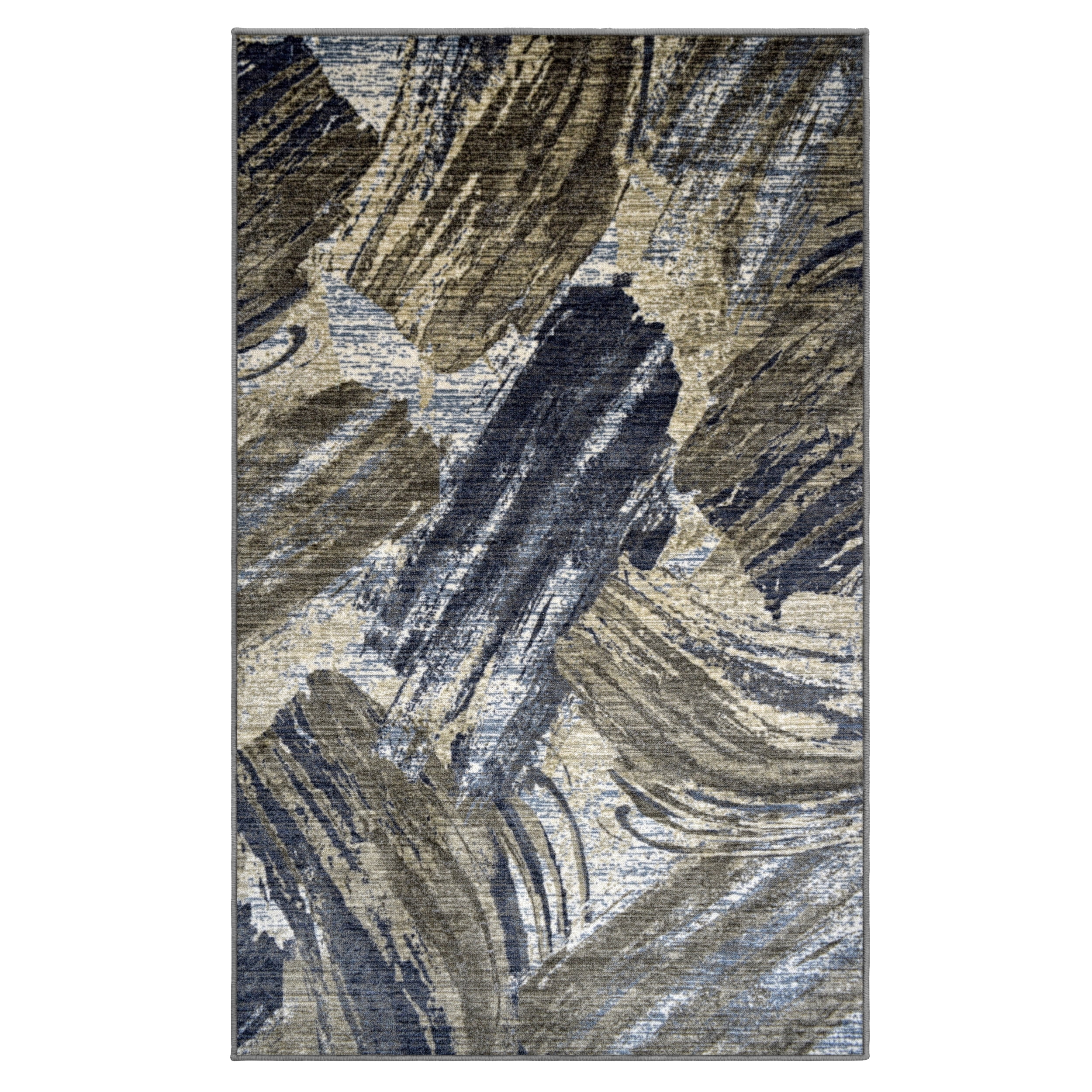 Superior Xander Abstract Indoor Area Rug, 4' x 6', Brown/ Beige