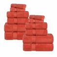 thumbnail image 1 of Superior Zero Twist Cotton 12 Piece Assorted Towel Set, Brick, 1 of 11