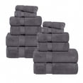 thumbnail image 1 of Superior Zero Twist Cotton 12 Piece Assorted Towel Set, Grey, 1 of 11