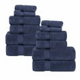 thumbnail image 1 of Superior Zero Twist Cotton 12 Piece Assorted Towel Set, Midnight Blue, 1 of 11