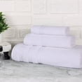 thumbnail image 1 of Superior Zero Twist Cotton Ribbed Geometric 3-Piece Towel Set, Ultra Soft Quick Dry, White, 1 of 12
