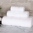 thumbnail image 1 of Superior Zero Twist 3-Piece Cotton Towel Set, Waffle Border Ultra Doft Quick Dry Towels, White, 1 of 13