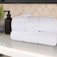 thumbnail image 1 of Superior Zero Twist Cotton Waffle Border Bath Sheet Set of 2, White, 1 of 13