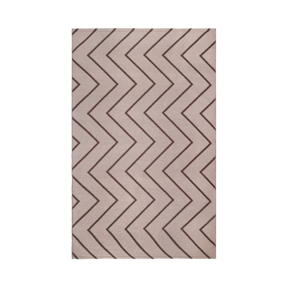 Superior Zig-Zag Indoor/ Outdoor Area Rug, 6' x 9', Beige