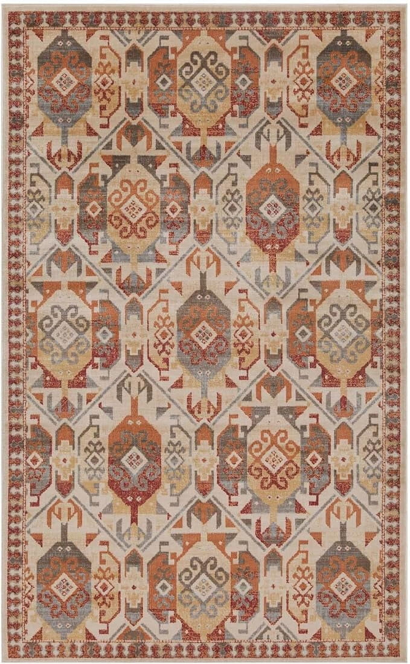 Superior Zuleyka Aztec Southwestern Indoor Area Rug, 8' x 10', Rust ...