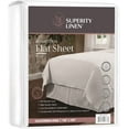 thumbnail image 1 of Superity Linen California King Size Flat Sheet for Bed - 100% Cotton - Durable and Comfortable with 200 Thread Count - Soft, Breatheable, and Cozy - (115 X 110), 1 of 8