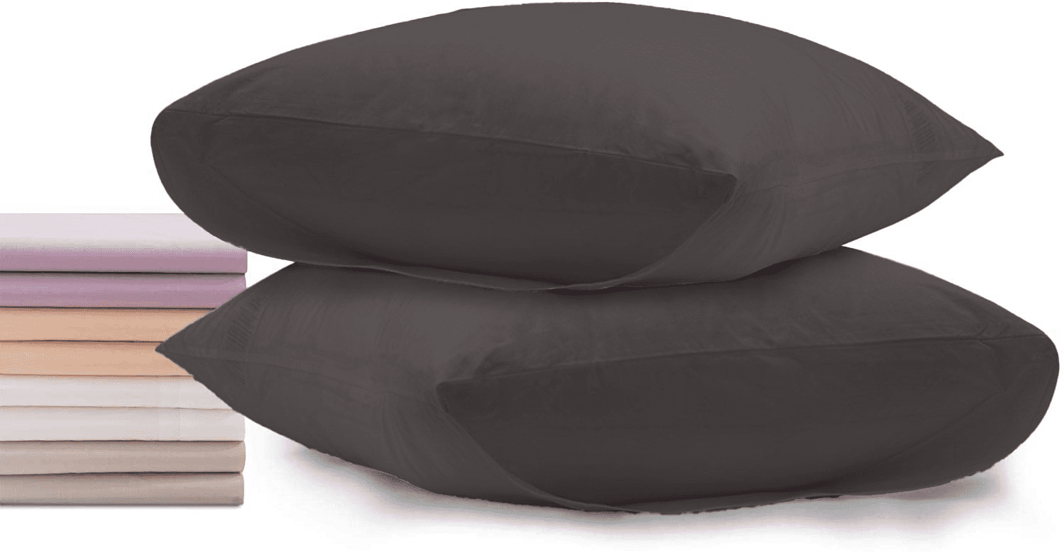 Superity Linen Dark Grey Pillow Cases 100 Cotton Breathable