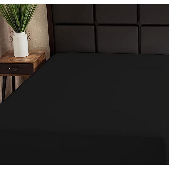 Superity Linen Fitted Sheet - 100% Cotton Full Size Mattress Cover - Soft, Smooth, and Comfortable - 200 Thread Count - Bed Sheet Stretches to 16 inches for Snug Fit.