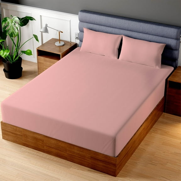 Superity Linen Fitted Sheet - 100% Cotton RV Size Mattress Cover - Soft, Smooth, and Comfortable - 200 Thread Count - Bed Sheet Stretches to 14 inches for Snug Fit.