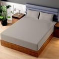 thumbnail image 1 of Superity Linen Full XL Fitted Sheet Made from Cotton. Moisture Wicking Cotton Bed Sheet for Breathable, Dry, and Comfortable Night's Sleep. 200 Thread Count. (Stone), 1 of 10
