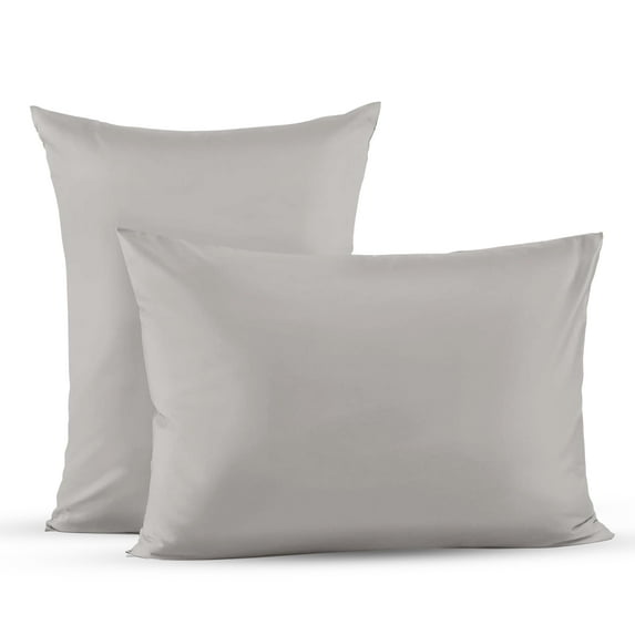 Superity Linen Pillow Cases King Size - Envelope Enclosure - 2 Pack - 100% Soft and Comfortable Premium Cotton - Stone