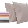 thumbnail image 1 of Superity Linen Pillow Cases King Size - Open Enclosure - 2 Pack - 100% Soft and Comfortable Premium Cotton - Stone, 1 of 7