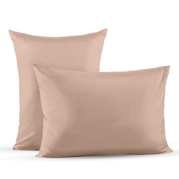 Superity Linen Pillow Cases Queen Size - Envelope Enclosure - 2 Pack - 100% Soft and Comfortable Premium Cotton - Taupe