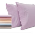 thumbnail image 1 of Superity Linen Pillow Cases Queen Size - Open Enclosure - 2 Pack - 100% Soft and Comfortable Premium Cotton - Lavender, 1 of 7
