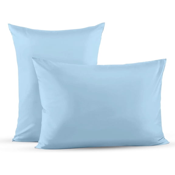 Superity Linen Pillow Cases Standard Size - Open Enclosure - 2 Pack - 100% Soft and Comfortable Premium Cotton - Blue