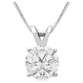 thumbnail image 1 of Superjeweler 14 Karat White Gold 1 Carat Diamond Solitaire Necklace for Women, 18 Inches, Diamond Necklace for Women, 1 of 5