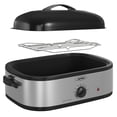 thumbnail image 1 of Superjoe 14 QT Electric Roaster Oven, with Self-Basting Lid, Stainless Steel Roaster Pan, Silver, 1 of 6