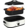 thumbnail image 1 of Superjoe 14QT Electric Roaster Oven, with Self-Basting Lid, Stainless Steel Roaster Pan, Silver, 1 of 6