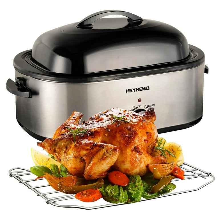 Electric Turkey Roaster Oven with Self-Basting Lid – Heynemo