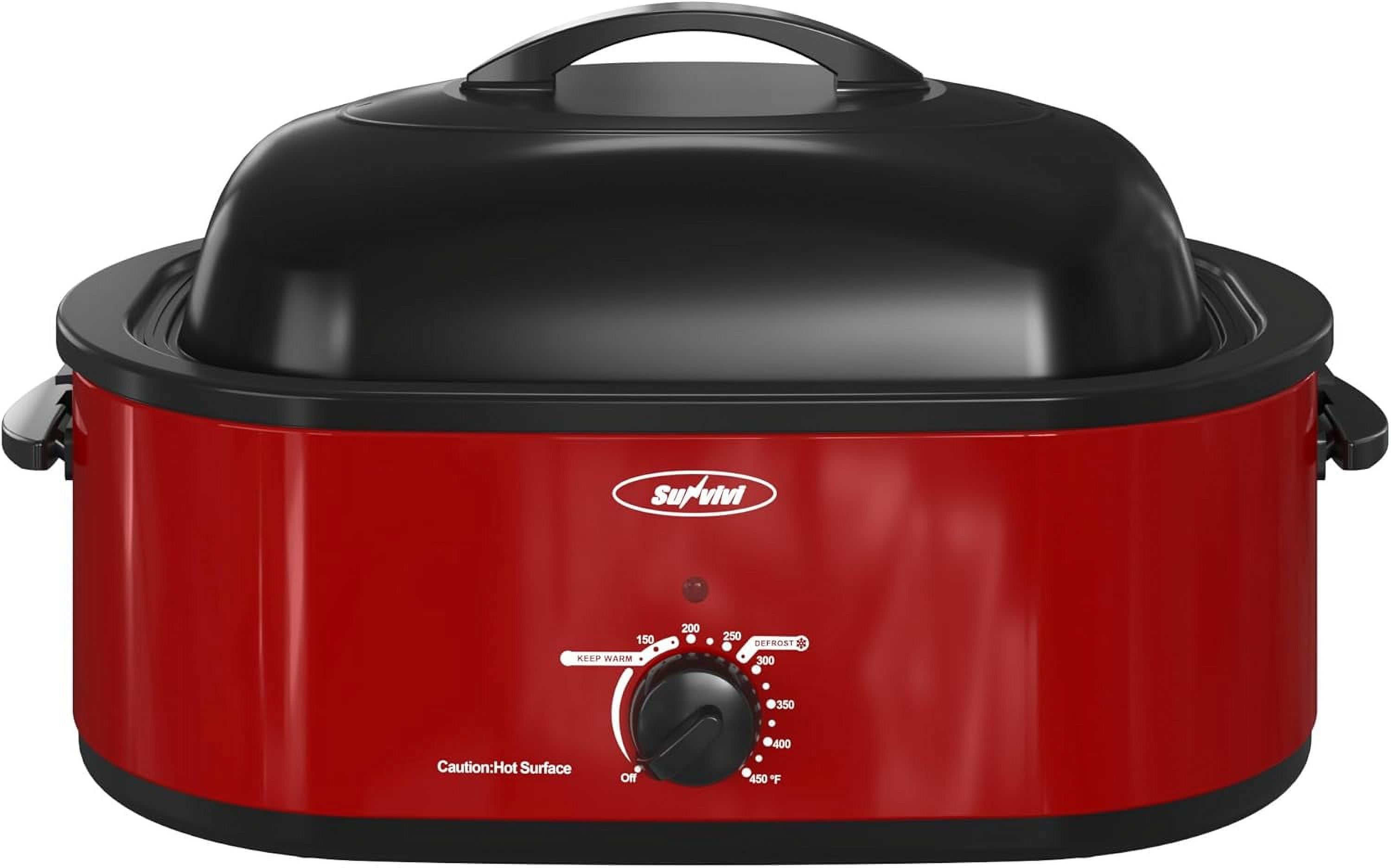 Superjoe 20 Quart Electric Roaster Oven with SelfBasting Lid, Turkey