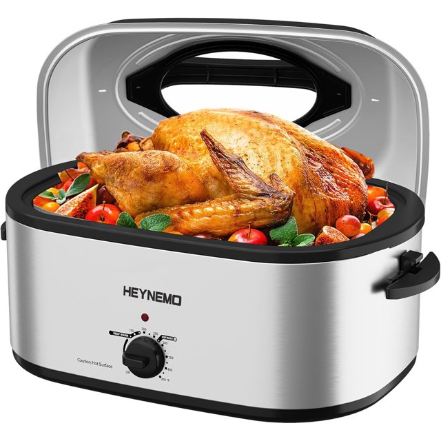 Superjoe 22 Quart Electric Roaster Oven with Visible & SelfBasting Lid