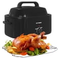 thumbnail image 1 of Superjoe 24 QT Electric Stainless Steel Turkey Roaster Oven, Self-Basting Lid Removable Insert Pot , Black, 1 of 10