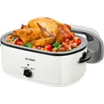 thumbnail image 1 of Superjoe 24QT Electric Stainless Steel Turkey Roaster Oven, Self-Basting Lid Removable Insert Pot , White, 1 of 9