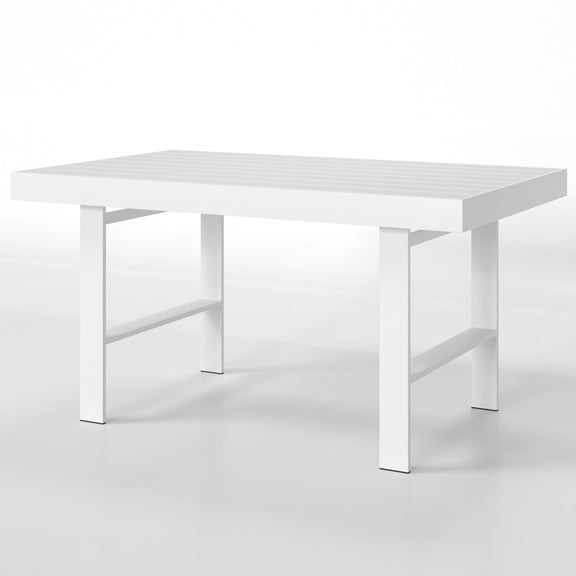 Superjoe 51" Rust-proof Aluminum Outdoor Dining Table, White