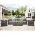 thumbnail image 1 of Superjoe 7 Pcs Patio Sectional Sofa Set Wicker Furniture Set with Coffee Table,Aluminum Frame,Gray, 1 of 8