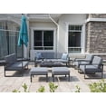 thumbnail image 1 of Superjoe 8 Pcs Outdoor Patio Furniture Set Aluminum Conversation Set Sectional Sofa Sets With Table and Ottoman, Gray, 1 of 8