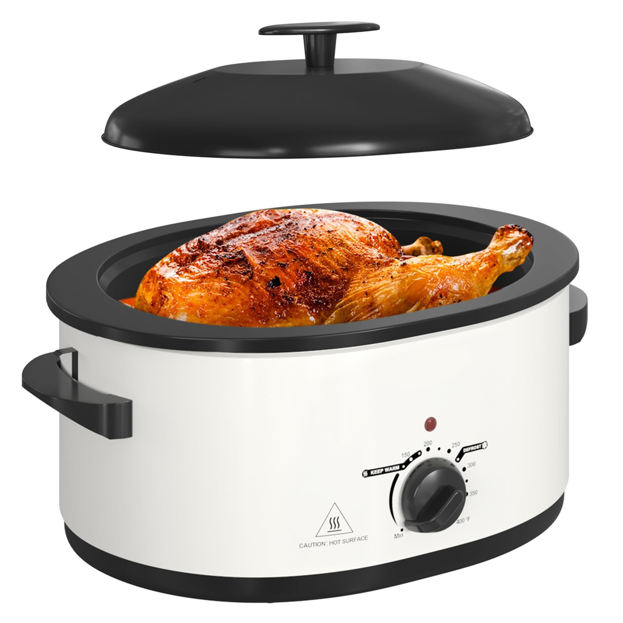 Superjoe 8 QT Electric Roaster Oven with SelfBasting Lid, Turkey