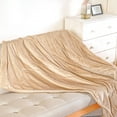 thumbnail image 1 of Superjoe Electric Throw Heated Blanket, Double-Layer Flannel, 4 Heat Settings and Auto-off, 60" x 50", Beige, 1 of 9