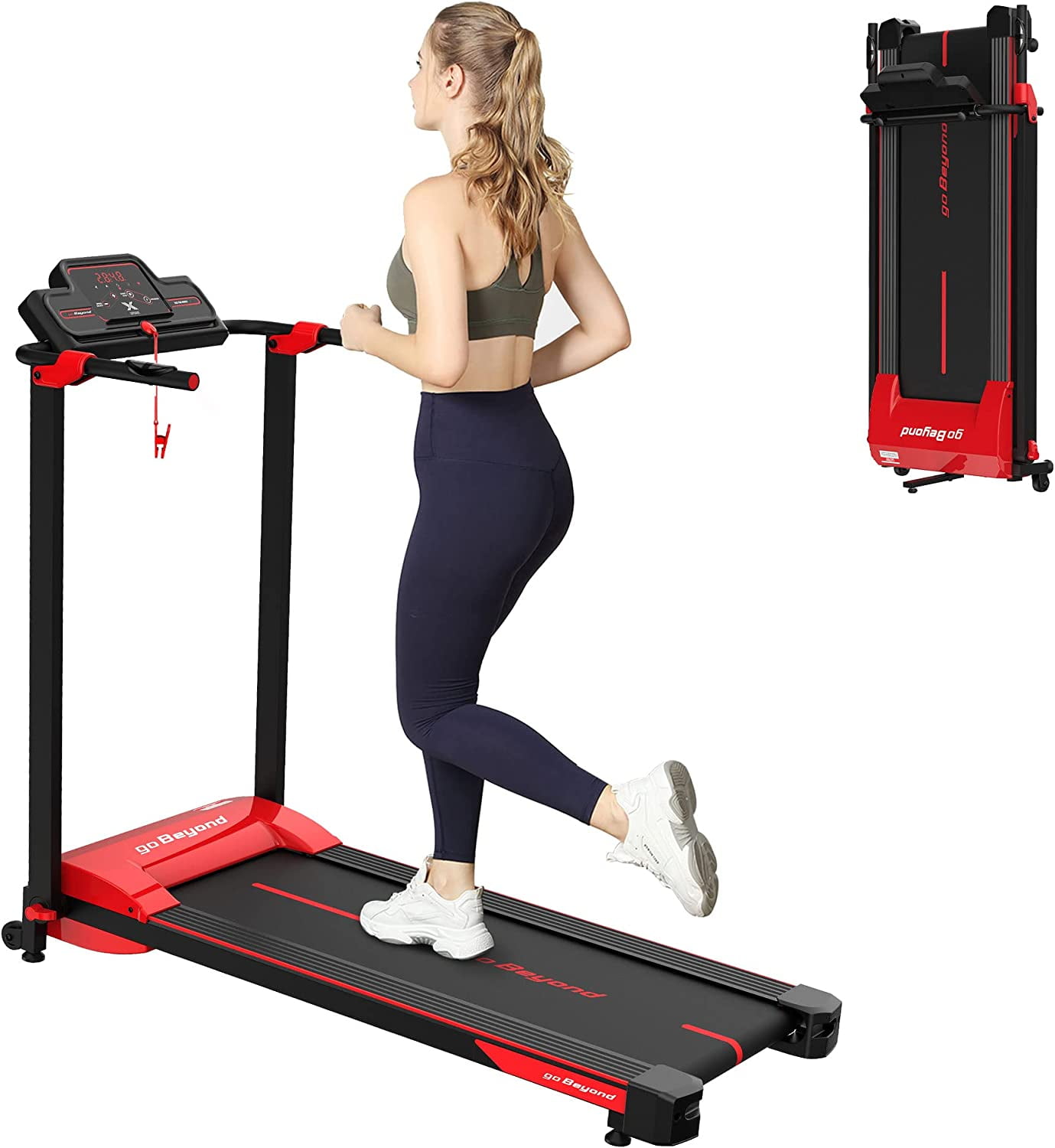 Superjoe Folding Treadmill 1.5HP Foldable Compact 220 LB Capacity