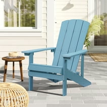 Superjoe HIPS Adirondack Chair, Weather Resistant Plastic Fire Pit Chairs, Modern Poly Adirondack Outside Chairs for Patio Deck,Blue