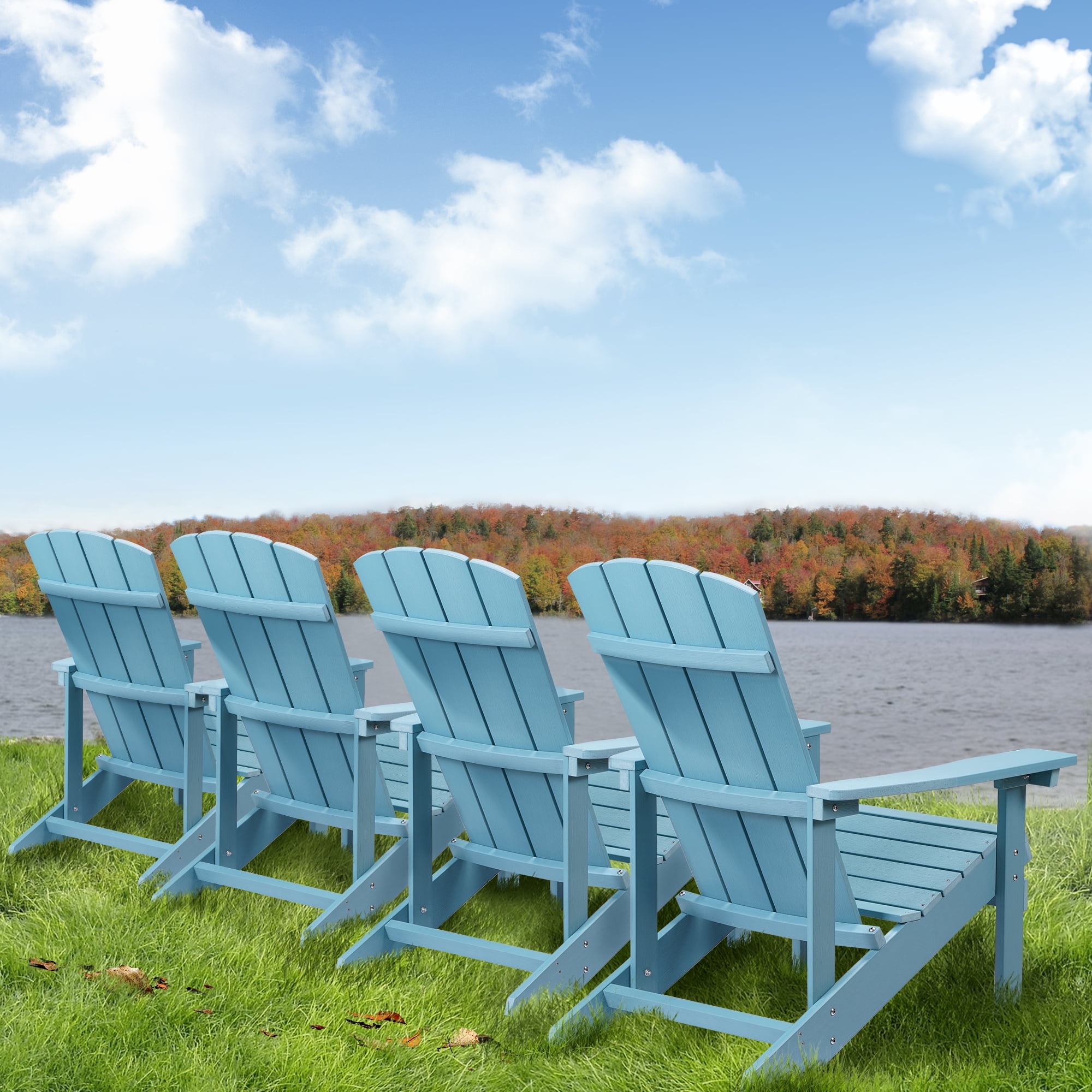 Plastic adirondack chairs online set of 4