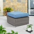 thumbnail image 1 of Superjoe Patio Ottoman All-Weather Wicker Footrest,Blue, 1 of 9