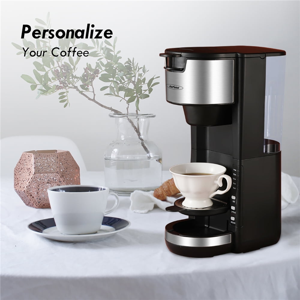 BELLA Single Serve Coffee Maker, Dual Brew, K-cup Compatible - Ground  Coffee Brewer with Removable Water Tank & Adjustable Drip Tray, Perfect for  Travel
