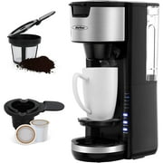 GAVASTO Pods & Grounds Single-Serve Coffee Maker, K-Cup Pod Compatible