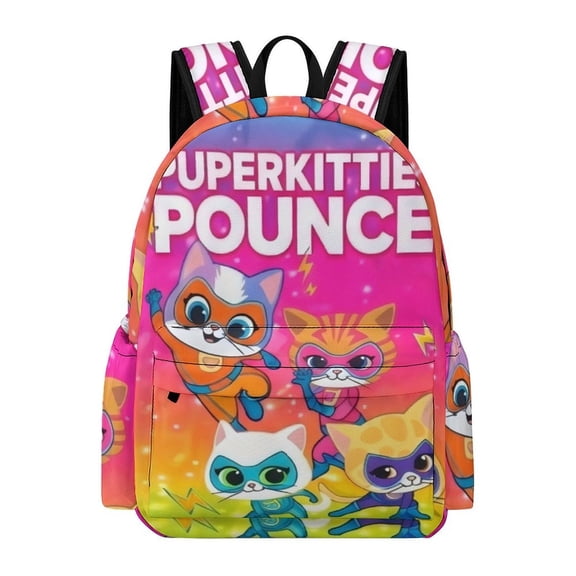 Superkitties Cute Anime Travel And Hiking Backpack 42x30x15cm