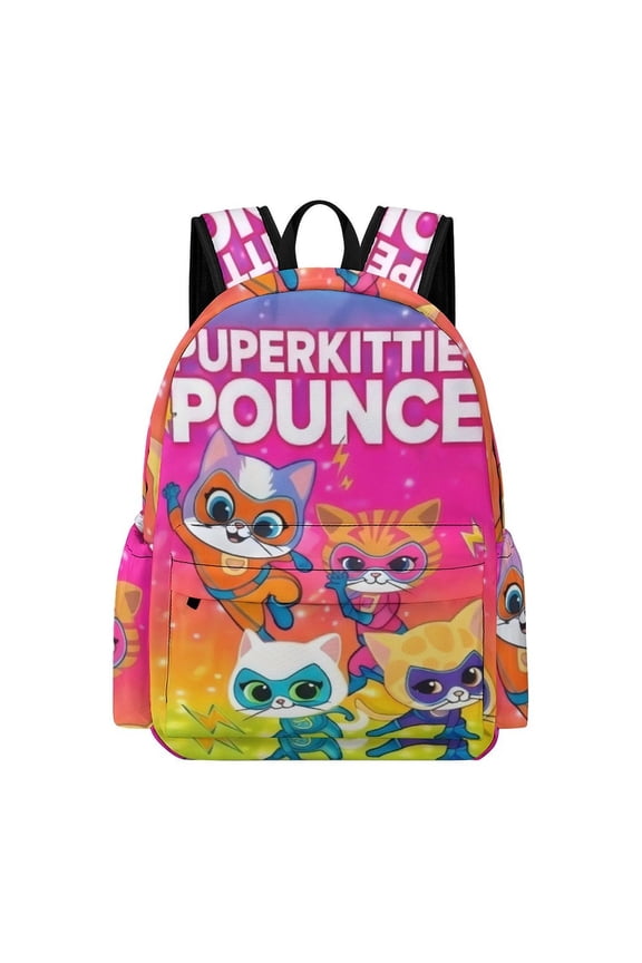 Superkitties Cute Anime Travel And Hiking Backpack 42x30x15cm