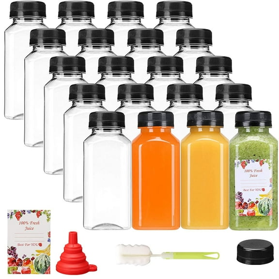 Superlady Clear Plastic Tamper Evident Juice Bottle Container (20 Count)