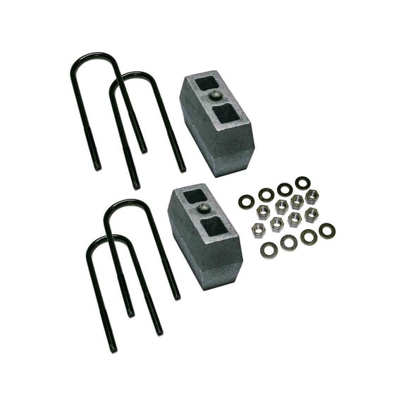 Superlift | 3349 | 4" Block Kit with Rear Lift Blocks, U-Bolts, & Hardware | Fits 1973-1987 Chevrolet K20 / GMC K25 Pickup 4WD